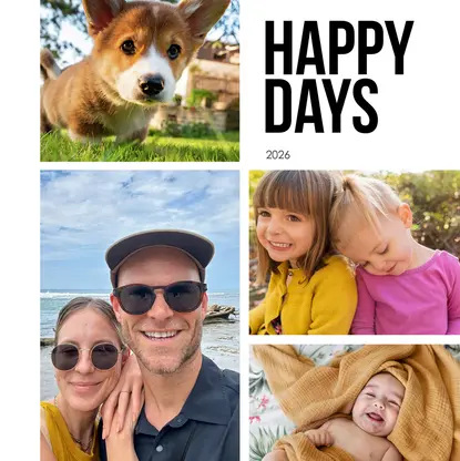 Bold White Photo Album