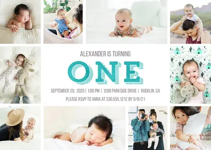 Collage First Birthday