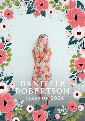 Grad Floral Frame