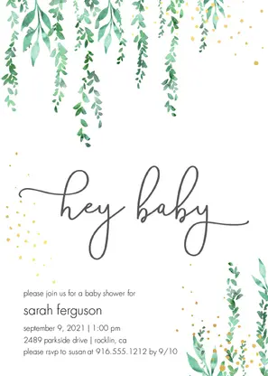 Greenery Baby Shower