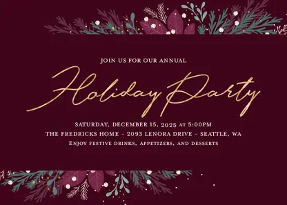 Holiday Foliage Party