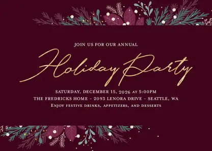 Holiday Foliage Party