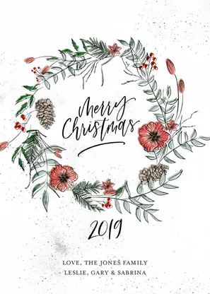 Christmas Wreath by the Pigeon Letters