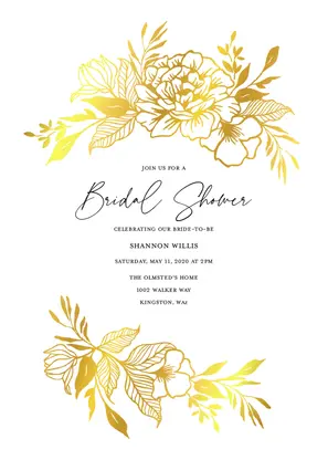Floral Foil Bridal Shower