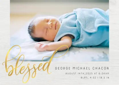 Blessed Birth Announcement