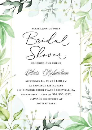 Greenery Bridal Shower