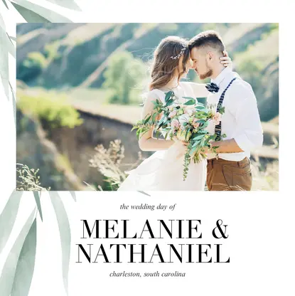 Watercolor Greenery Wedding