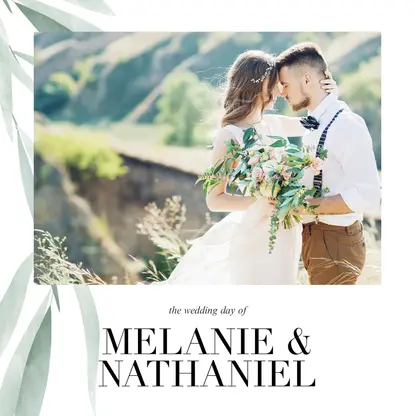 Watercolor Greenery Wedding