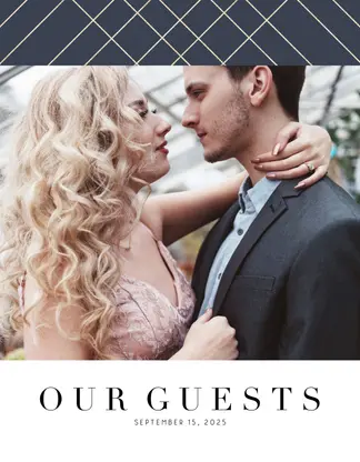 Classic Glamorous Wedding Guest Book Classic Glamorous Wedding Guest Book