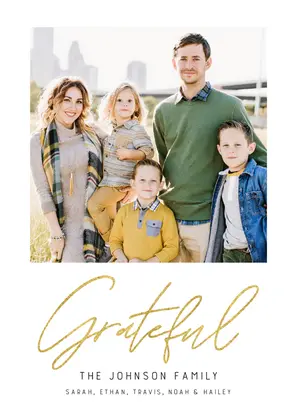 Handwritten Grateful Script