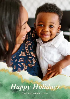 Watercolor Geode Holiday