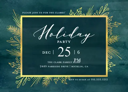 Foliage Frame Holiday Party