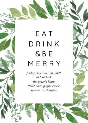 Holiday Party Foliage Frame