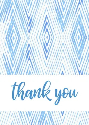 Indigo Shibori Thank You