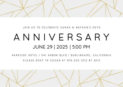 Modern Geometric Anniversary