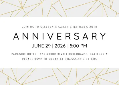 Modern Geometric Anniversary