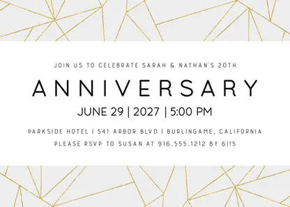 Modern Geometric Anniversary