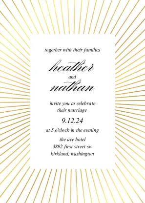 Fanned Line Frame Wedding