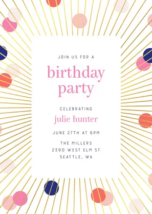 Fanned Line Birthday Fanned Line Birthday