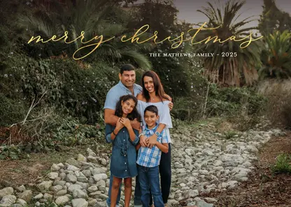 Full Photo Elegant Merry Christmas