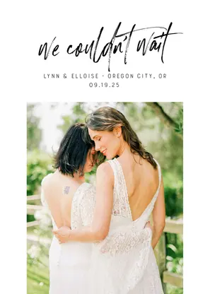 We Couldn't Wait Elopement