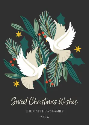 Turtle Doves Christmas Wishes