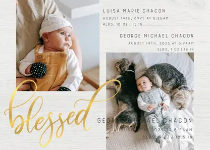 Blessed Birth Announcement