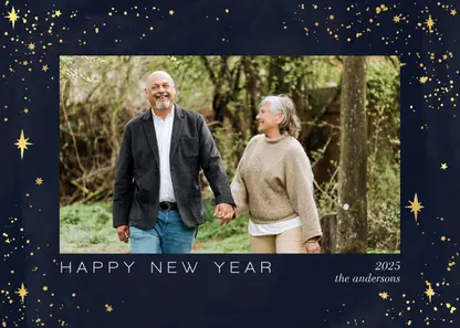 Starry New Year Holiday Card by Martha Stewart Starry New Year Holiday Card by Martha Stewart