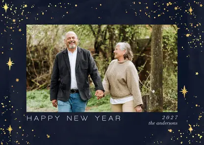Starry New Year Holiday Card by Martha Stewart
