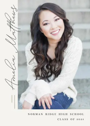 Elegant Angled Script Graduation