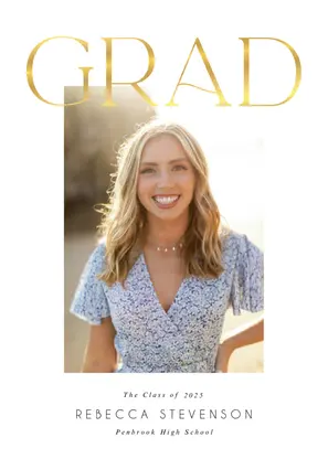 Minimalist Gilded Grad Minimalist Gilded Grad
