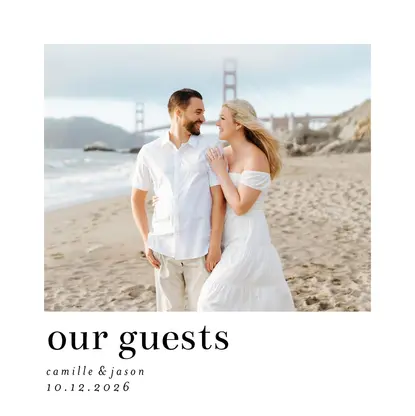 Simple Minimalist Wedding Guest Book Simple Minimalist Wedding Guest Book