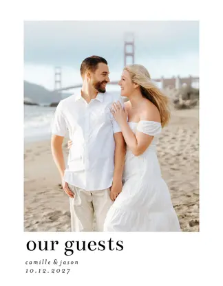 Simple Minimalist Wedding Guest Book Simple Minimalist Wedding Guest Book