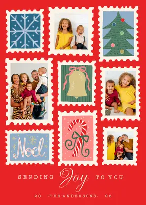 Holiday Stamps Collage Holiday Stamps Collage