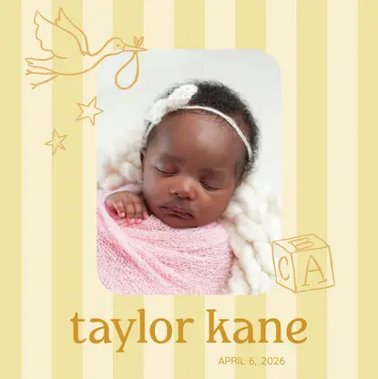 Yellow Modern Baby Book