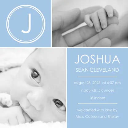 Modern Announcement Monogram