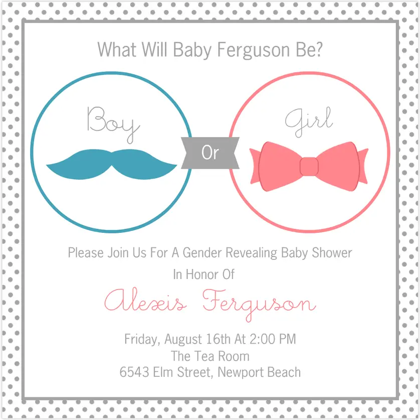 Invite Friends for a Gender Reveal Baby Shower! Invite Friends for a Gender Reveal Baby Shower!